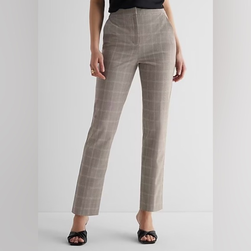 Express Editor Super High Waisted Straight Ankle Pants